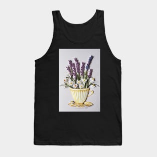 Printed Paper Quilling Art. Lavender flower art.Daisy flower art.Motherday gift. Tank Top